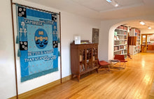 Load image into Gallery viewer, Girton and Newnham Banner Silk Scarf